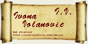 Ivona Volanović vizit kartica